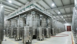 שלושה כלי יישון ותסיסה: נירוסטה, חבית עץ, אמפורה